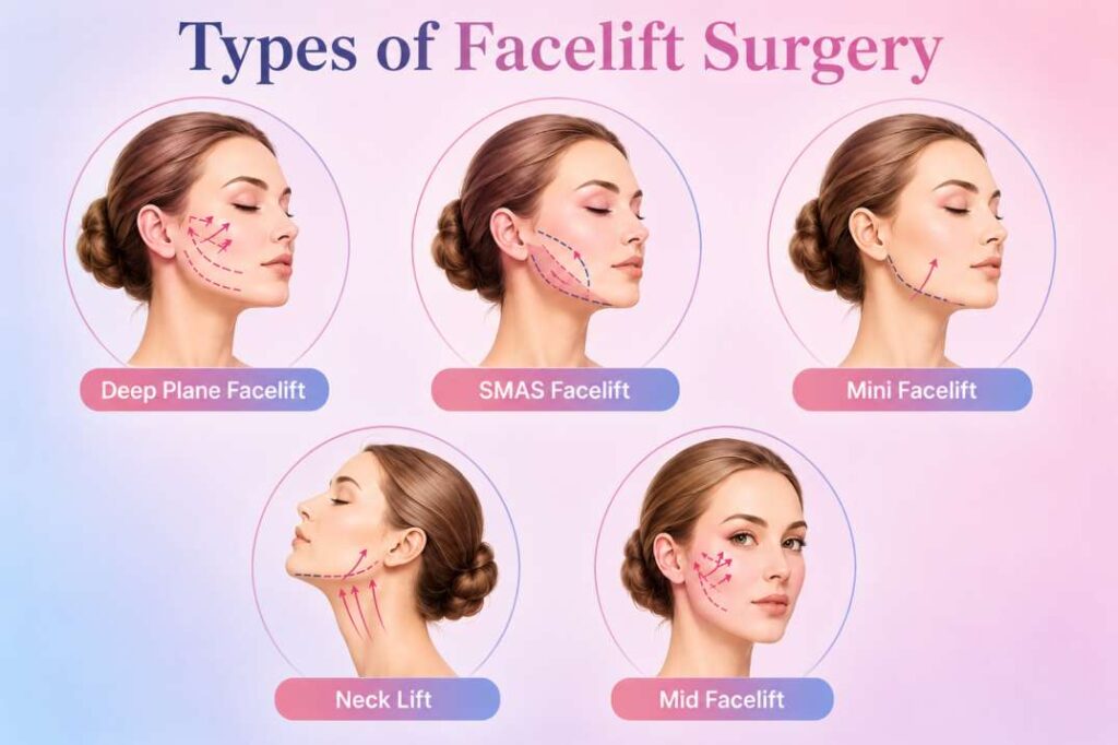 Types of face lift surgery In turkey