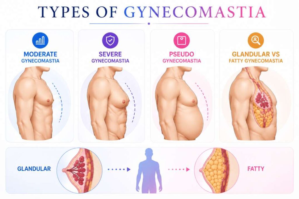 Types and Severity of Gynecomastia